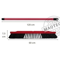 Vassoura de Pelos Sintéticos 60cm com Base de Madeira Reforçada - Cerdas Macias para Pisos Lisos - imagem 3