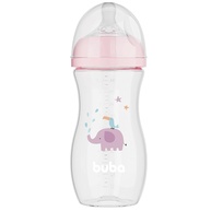Mamadeira Easy Flow Elefante Rosa 330ml - Sistema Anticólico BPA Free - imagem 1