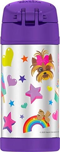 THERMOS FUNTAINER Garrafa Infantil JoJo Siwa 350ml - Aço Inoxidável com Canudo Pop-up - imagem 5