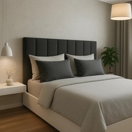 Cabeceira Modular Estofada para Cama King Size Azul | Instalação Sem Furos com Fita Adesiva - imagem 3