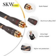 SKW Cabo RCA Premium para Audiófilos: Som Puro e Conexão Impecável (1.5m) - imagem 4