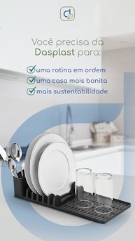 Escorredor Slim Preto - Organize sua Cozinha com Estilo e Sustentabilidade - imagem 3