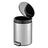 Powemaid Lixeira Inox Redonda Slim 3L com Pedal - Design Moderno para Cozinha e Banheiro - imagem 1
