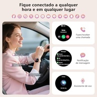 IOWODO W40 Smartwatch AMOLED 1.43" - Chamadas Bluetooth, 100+ Esportes, 2 Pulseiras (Ouro) - imagem 5