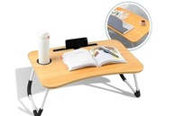 Mesa Portátil Dobrável Amadeirada para Notebook - Ideal para Home Office, Sofá e Cama - imagem 5