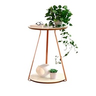 Mesinha Lateral Sofia - Design Redondo com Pés de Ferro em Cobre | Decoração Moderna para Cômodos Pequenos - imagem 2