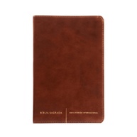 Bíblia Sagrada Slim NVI Luxo em Couro-Soft Marrom - Leve e Elegante - imagem 1