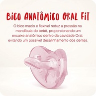 Chupeta Sensitive Soft 100% Silicone Rosa - NUK, Tam 2 (6-18 Meses), Bico Anatómico - imagem 4