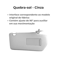 Quebra-Sol Cinza Direito Fiat Palio/Siena/Strada (2004-2016) com Espelho - Peça Nova e de Alto Acabamento - imagem 3