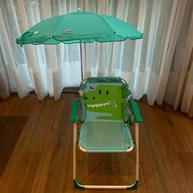 Cadeira de Praia Infantil com Guarda Sol Dinossauro - Dobrável, Leve e com Trava de Segurança - imagem 3