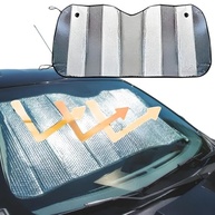 Protetor Solar Automotivo Universal Metalizado 129x60cm - Proteção UV e Calor para Seu Carro - imagem 2