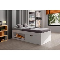 Cama Solteiro Laura com Sapateira e Nicho – Design Moderno e Funcionalidade Completa - imagem 2