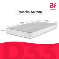 Colchão Solteiro de Espuma D33 a Vácuo 88x188cm - Conforto Intermediário com Dupla Face - imagem 3