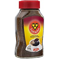 Café Solúvel 3 Corações Tradicional 100g: Sabor Intenso - imagem 2