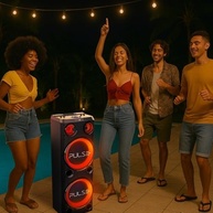 Caixa de Som Torre Pulse Double 12" 2300W Bluetooth PS736: Som Potente e Iluminação LED para Suas Festas! - imagem 3