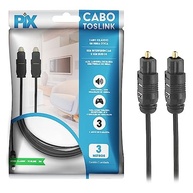 Cabo Óptico Toslink PIX 3 Metros: Som Digital de Alta Fidelidade para Sua Casa - imagem 3