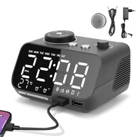 Rádio Despertador Digital Multifuncional com LED, FM Duplo e Som Alto - imagem 2