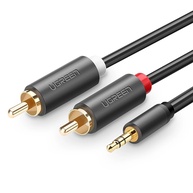 Cabo de Áudio Ugreen 3.5mm Macho para 2 RCA Macho 2 Metros: Som de Alta Fidelidade Conectado - imagem 1