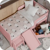 Mini Cama Sonho Kid's Infantil Montessoriana Rosa com Colchão - Segurança e Estilo para o Quarto do Seu Pequeno - imagem 3
