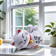 Maneki Neko Solar: O Gato da Sorte que Acena para a Prosperidade no Seu Carro! - imagem 5