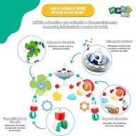 Móbile Bebê Arco Space: Diversão e Desenvolvimento para Carrinho e Berço - imagem 4