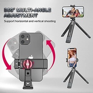 ULANZI ST-27: Tripé de Alumínio Arca-Swiss para Celular com 3 Entradas 1/4" e Ajuste 360° - imagem 4