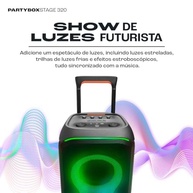 JBL PartyBox Stage 320: Caixa de Som Bluetooth 240W RMS com Show de Luzes e à Prova de Respingos - imagem 4