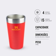 Stanley Copo Térmico 473ml Stay Chill - Isolado, Empilhável e Versátil para Bebidas Quentes e Frias - imagem 5