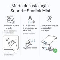 Suporte Starlink Mini de Ventosa para Vidro Automotivo | Ajuste de Ângulo | PETG e EVA Antiderrapante - imagem 5