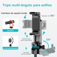 Mini Tripé 4 em 1 Tobeape: Selfie Stick, Tripé e Mais com Controle Bluetooth - imagem 5
