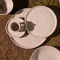 Conjunto 6 Pratos Sobremesa Mahogany 21,5cm Bio Stoneware Porto Brasil | Design Artesanal & Resistente - imagem 3
