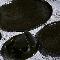 Conjunto com 6 Pratos Rasos Bio Stoneware Black Sand – Design Artesanal e Resistente - imagem 3
