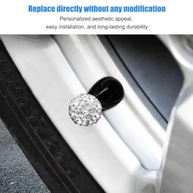 Tampas de Válvula de Pneu com Strass Cristalino - 4 Peças para Carros e Veículos - imagem 5