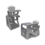 Cadeirão 2 em 1 com Mesinha Baby Style Cinza - Conforto e Diversão até 18kg - imagem 1