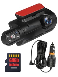 Câmera Veicular Dupla Full HD 3.0" com Visão Noturna e Monitoramento 24h | Garanta sua Segurança! - imagem 1