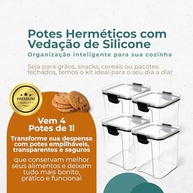 Kit 4 Potes Herméticos 1L - Organize sua Cozinha com Estilo e Praticidade - imagem 4