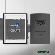 Interruptor Simples Alumbra Inova Pro Class Grafite: Elegância e Modernidade para sua Casa - imagem 5