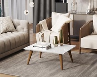 Mesa de Centro Retangular em MDF com Pés Palito - Design Moderno e Funcional para sua Sala - imagem 3
