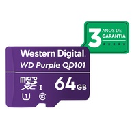 Cartão Micro SD 64GB WD Purple: Segurança 24h e 3 Anos de Garantia para suas Câmeras - imagem 1