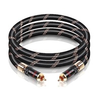 SKW Cabo RCA Audiophile com Trava: Som Imersivo e Conexão Segura para Subwoofer e HiFi (5m) - imagem 2