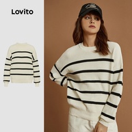 Suéter Listrado Lovito: Conforto e Estilo! - imagem 1