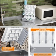 SuoXing Prateleira Vertical de Secagem para Mamadeiras - Organizador com Grande Capacidade e Design Inclinado - imagem 4