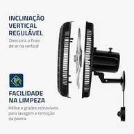 Ventilador de Parede Mondial 40cm Super Turbo 8 Pás - Potente e Silencioso - imagem 5