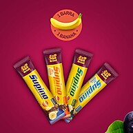 Banana Brasil Barra De Frutas Supino Original Banana Com Chocolate Ao Leite Com 20 Unidades De 24 G - imagem 3
