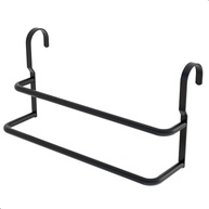 Porta Toalhas Duplo Preto Fosco | Suporte para Box Sem Furos - imagem 2