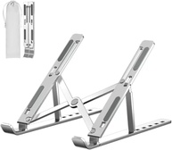 Suporte para Notebook em Alumínio Dobrável e Ajustável Ergonômico | Altura Regulável para Laptops 10" a 17" e Celulares - imagem 1