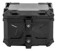 Bauleto Plástico Preto 45L Amolfadado com Suporte Universal para Motos Honda, Yamaha, Bajaj e BMW - imagem 5