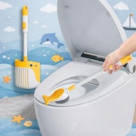 Escova Sanitária com Design de Baleia e Suporte Moderno - Limpeza Higiênica e Estilo Divertido para Banheiro - imagem 5