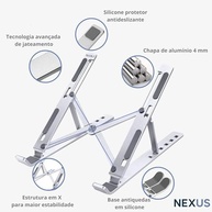 Suporte Ergonômico em Alumínio para Notebook e Tablet – Ajustável em 6 Níveis, Dobrável e Portátil com Estojo - imagem 4