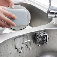Kit 2 Ganchos Suporte para Esponja em Aço Inox – Adesivo Fácil, Sem Furos, para Pia da Cozinha - imagem 5